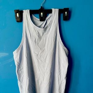 Lululemon All Tie Back Tank Top Blue Linen Size 4